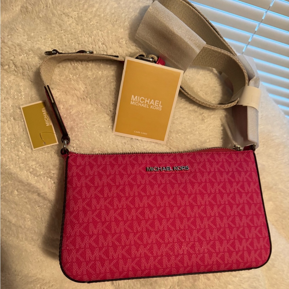 SOLD—Michael kors crossbody in hot pink
